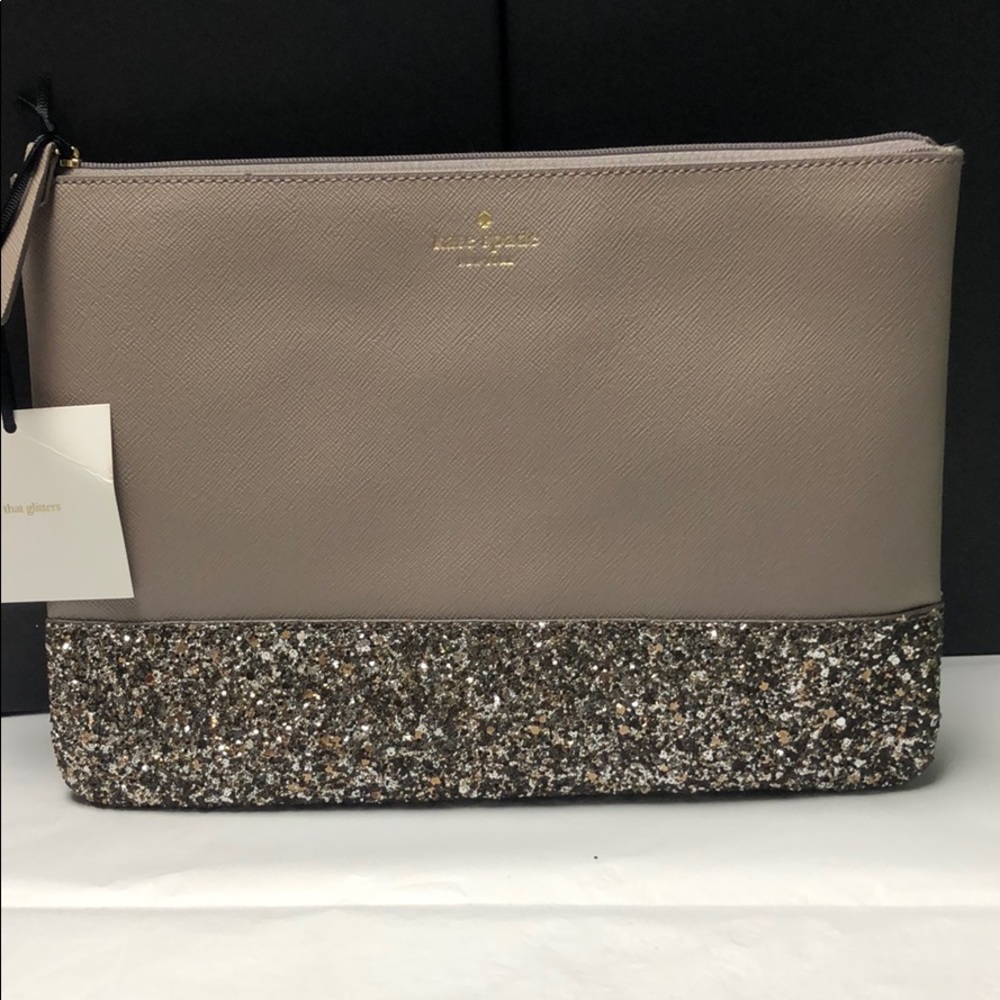 COPY - NWT Kate Spade Large glitter clutch